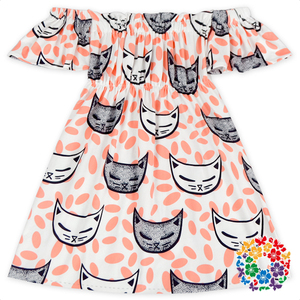 Abito da Cerimonia per Bambina con Stampe di Piccoli <span class=keywords><strong>Animali</strong></span>, <span class=keywords><strong>Boutique</strong></span>, Spalle Scoperte, Estivo, per Bambine di 4 Anni, Vendita all'Ingrosso di Abiti per Bambine - Product Image 4