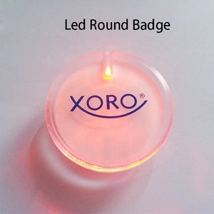 Linligifts OEM Vòng Hình Dạng Sinh Nhật Quà Tặng Khuyến Mãi Nhấp Nháy LED Ánh Sáng Huy Hiệu LED Nhấp Nháy Pins LED Phát Sáng Huy Hiệu - Product Image 4