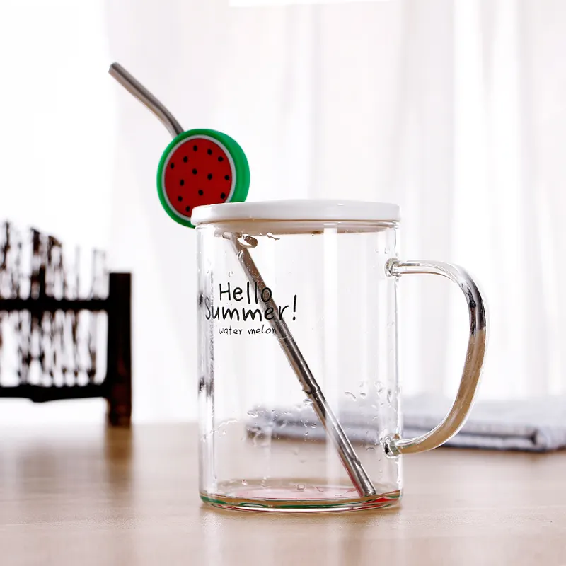 Creative Straw Cute Fruit Design 304 Stainless Steel Straws for BarParty