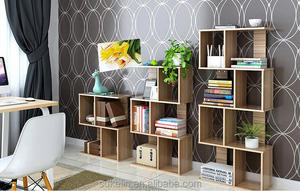 Estantería de madera para libros de diseño moderno - Product Image 5