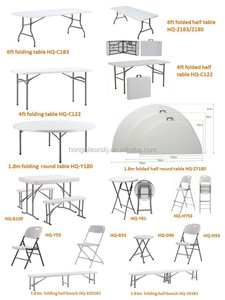 Hongqiao <span class=keywords><strong>pas</strong></span> <span class=keywords><strong>cher</strong></span> écologique restaurant en plein air hotell fête banquet de mariage à manger en plastique pliant <span class=keywords><strong>camping</strong></span> tables <span class=keywords><strong>et</strong></span> chaises - Product Image 2