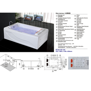 Gran <span class=keywords><strong>SPA</strong></span> masaje bañera con vídeo Whirlpool baño bañeras - Product Image 2