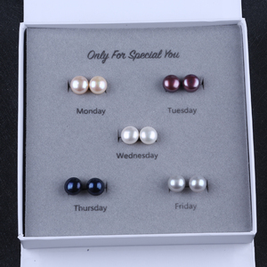 Genuini <span class=keywords><strong>orecchini</strong></span> con 925 di <span class=keywords><strong>perle</strong></span> d'acqua dolce <span class=keywords><strong>in</strong></span> argento Sterling impostati con confezione regalo all'ingrosso - Product Image 2
