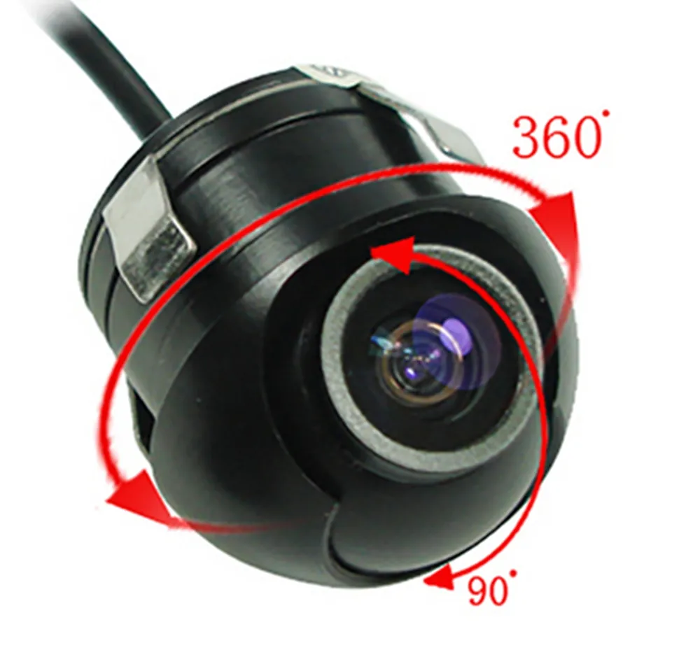 small size 18.5mm 360 degree 12V CMOS or CCD front and rear view car reverse camera