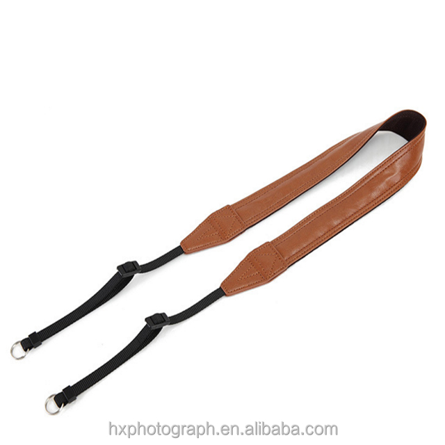New Arrival Durable Adjustable Shoulder Hot Seller PU Leather Camera Strap for Nikon Canon DSLR Camera