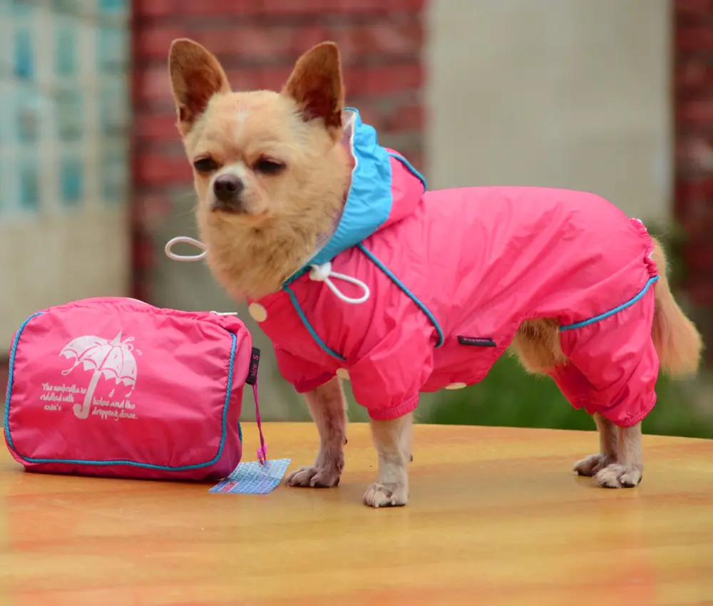 Pet Dog Rain Coat Waterproof Clothes Hoodie Jacket Jumpsuit Apparel Dog Clothes Raincoat For Small Dogs Raincoats girl boy