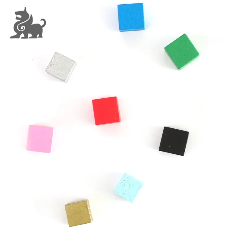 6-40mm custom colorful wooden cubes piece for board game without MOQ