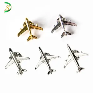 Airplane Pins badge Collection Metal 3D Airplane For Suits