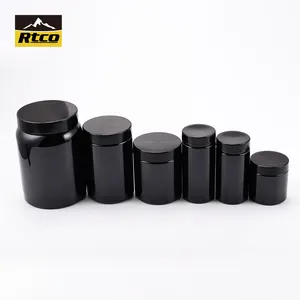 Plastic Jars With Lids Black Vitamin Sport Nutrition Supplements Plastic Jar With Lid