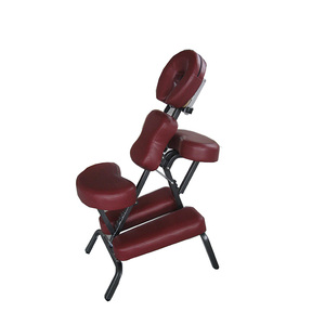 Mejor silla de masaje portátil moderna Productos de masaje para el cuidado de la salud Silla de masaje de aluminio de cuero impermeable plegable - Product Image 5