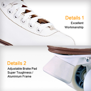 Chaussures de <span class=keywords><strong>patin</strong></span> à roulettes à double rangée supérieure en PVC à <span class=keywords><strong>talon</strong></span> à la mode - Product Image 2