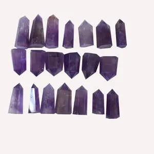 wholesale Natural Amethyst Point Quartz Crystal wand lucky Healing