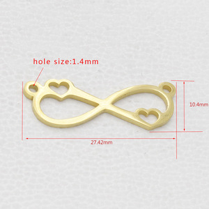In Acciaio Inox Lucidato A Specchio Gioielli FAI DA TE 3 Colori Commerci All'ingrosso Amore Connettori Cuore Infinity <span class=keywords><strong>Charm</strong></span> per il Braccialetto Fare - Product Image 6