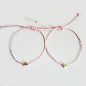 Corazón de oro de <span class=keywords><strong>pulsera</strong></span> de cordón encanto de pequeño corazón cadena <span class=keywords><strong>pulsera</strong></span> - Product Image 3