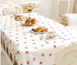 Promozione 100% Poliestere Panno di Tabella di Natale Decorativo, Copertura di Tabella per la decorazione della casa - Product Image 2
