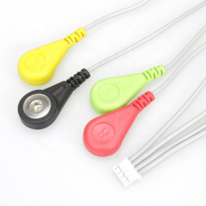 colorful <strong>ecg</strong> <strong>cable</strong> <strong>4</strong> snap to JST 2.0MM terminal connector <strong>ecg</strong> <strong>cable</strong> <strong>lead</strong> wire - Product Image 3