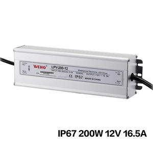 IP67 WEHO Fabricante LED Driver Dc 12V 200W Fuente de alimentación impermeable - Product Image 2