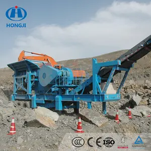 China Berat Limbah Konstruksi Mobile Concrete Jaw Crusher Peralatan