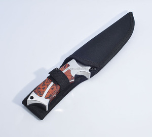 Couteau de pique-nique tactique couteaux à manche en bois lame fixe couteau de chasse de survie de camping - Product Image 6