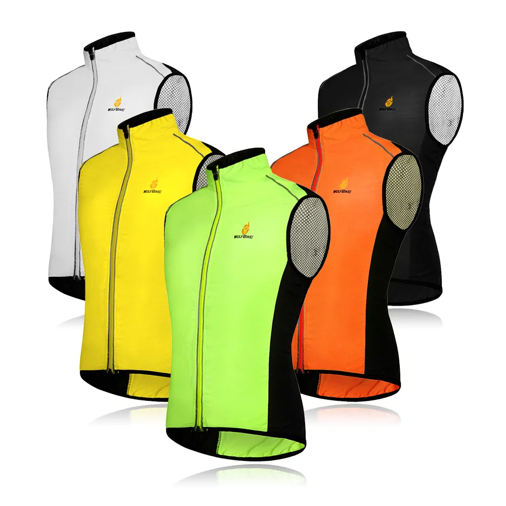 Wholesale high quality custom cycling vest Reflective Cycling Jacket Sleeveless Jersey