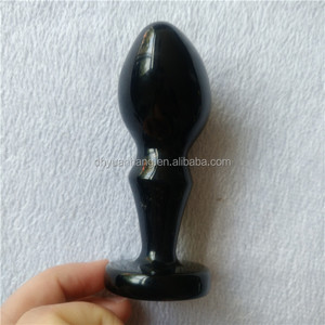 Natürliche schwarze <span class=keywords><strong>Obsidian</strong></span> Stein Anus <span class=keywords><strong>Massage</strong></span> gerät, künstliche Kristall Anal Plugs sexy Spielzeug für den Menschen - Product Image 5