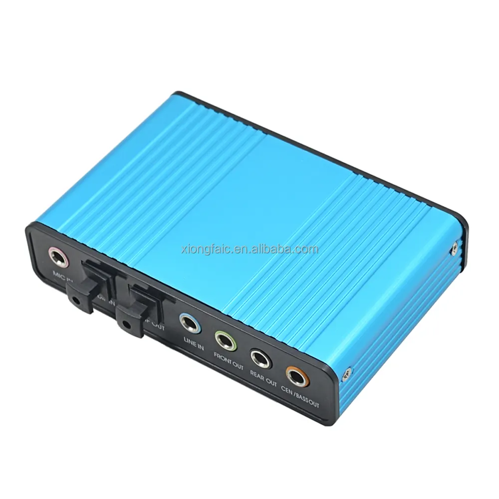 CM6206 Chipset External USB Sound Card Channel 5.1 7.1 Optical Audio Card Adapter for PC Computer Laptop Professional