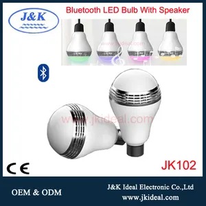 JK102 Lautsprecher IOS Android RGBW Bluetooth Smart Led-lampe Beleuchtung 5 watt LED-Licht Birne mit E26/E27 Schnittstelle