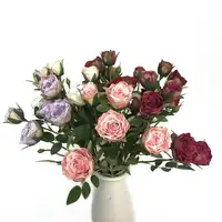 Roses en soie victoriennes romantiques, 6 couleurs, vente en gros, fleurs artificielles pour décoration intérieure