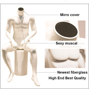 XINJI di Modo Nero Opaco Hedless Maniquines Corpo Pieno di Modelli di Visualizzazione della Finestra Uomo Mannequin Vestiti Manichini Maschili Per Gli Uomini - Product Image 6