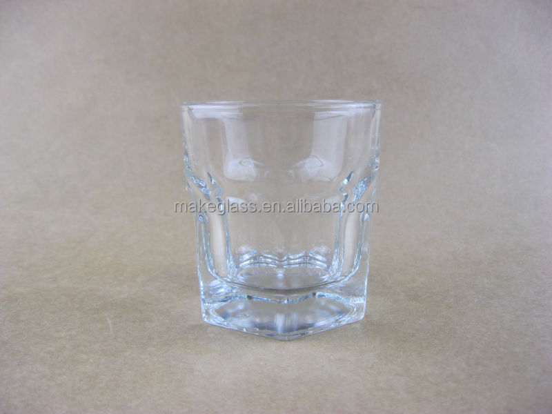 Шестигранная стеклянная чашка для напитков, шестигранная стеклянная чашка для виски, стеклянная чашка для виски