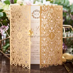 Trung Quốc Nhập Khẩu Giá Bán Buôn Elegant Laser Cut Lời Mời Đám Cưới Và Hiện Đại