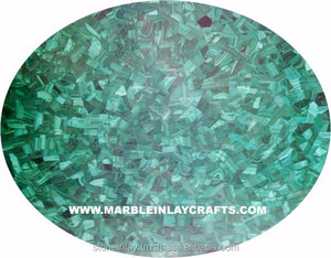 Semi Precious Malachite <b>Table</b> <b>Top</b>, <b>Decorative</b> <b>Table</b> <b>Tops</b> - Product Image 1