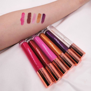 Best seller minerale cosmetico Private Label rossetto liquido idratante di lunga durata lucidalabbra impermeabile bellezza metallica - Product Image 3