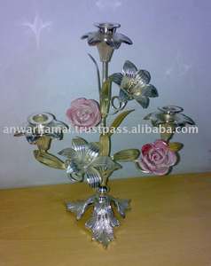 Bougeoirs en métal clair argenté de fantaisie de vente chaude - Product Image 2