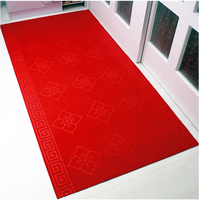 Tapis de porte en polyester lavable, anti-dérapant, résistant à l'usure, absorbant l'eau et la saleté, avec support en PVC, embossé à chaud, adapté aux animaux domestiques