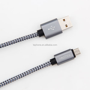Teléfono Móvil nylon trenzado <span class=keywords><strong>USB</strong></span> <span class=keywords><strong>2.4</strong></span> a <span class=keywords><strong>micro</strong></span> B cable de carga para Samsung Android dispositivos - Product Image 3