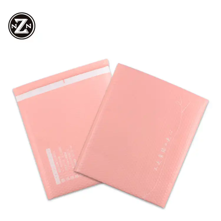 Logo Kustom Dicetak Ramah Lingkungan Pink Poli Gelembung Mailer 5 Amplop Kemasan Tas untuk Pelindung Pengiriman