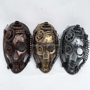 Steampunk Tarzı Phantom Tam Yüz Erkekler Masquerade Maske Balo Parti