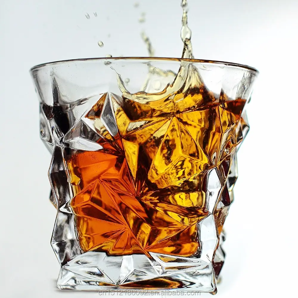 ALiiSAR toptan yüksek kalite buz şekilli kare viski bardağı