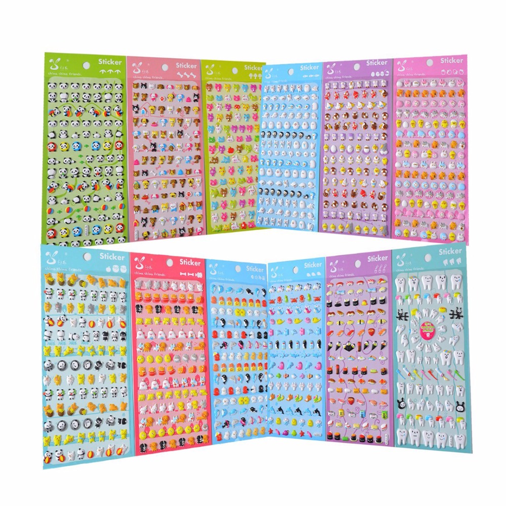 Декор Детский мультфильм Милая девочка 3d пышная пенопластовая наклейка