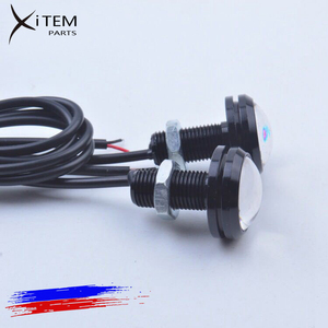 Fonction stroboscopique 23mm LED yeux d'aigle Led feux de jour voiture lampe de stationnement COB