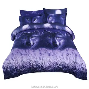 Wolf quilt cheap linen bed sheets covet pillow case cotton wholesale bed sheets BS111