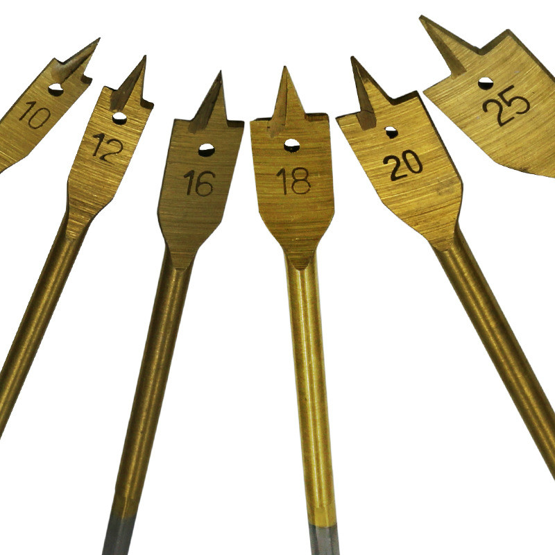 Высокоскоростная Стальная Плоская дрель с титановым покрытием, 6 шт.