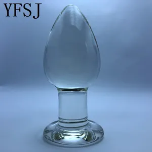 Vaginal And Anal Stimulation High-grade Crystal Beads Anal Butt Plug Glass Dildo Penis Sex Toys For Male Anal Toy