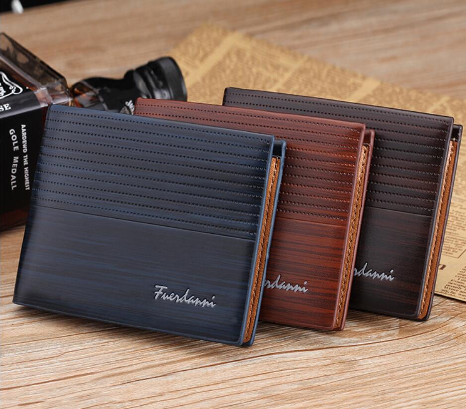 Vintage Men Leather Luxury Wallet - Short Slim Purses