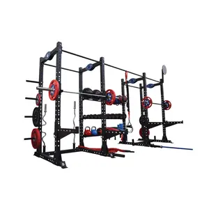 Commercial robuste multi-station gym power rack cage