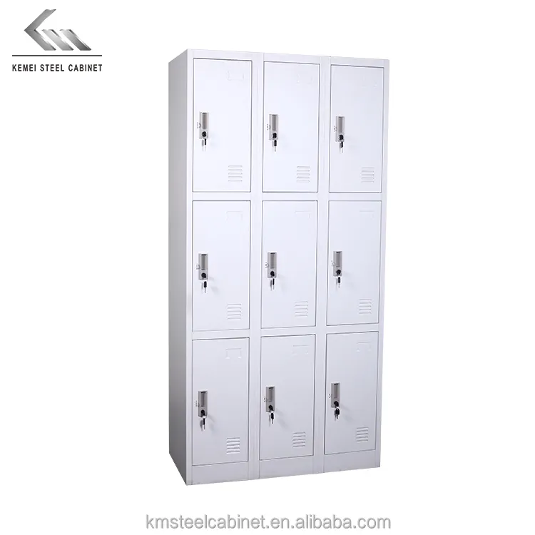 9 door steel cupboard steel wardrobe locker high quality cabinet for sale