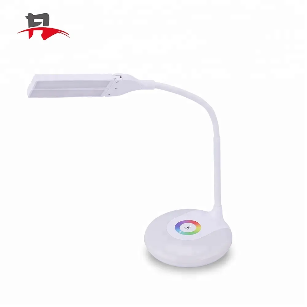 2 In1 Dimmbare 7-Farben-austauschbare USB-wiederauf ladbare Tisch leuchte Einstellbare LED-Schreibtisch lampe zum Lesen von Augen pflege büchern