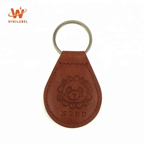 Bán Buôn Tùy Chỉnh Tên Thương Hiệu Nổi Logo PU Da Chính Hãng Tag Keychain Đối Với Khuyến Mãi - Product Image 4