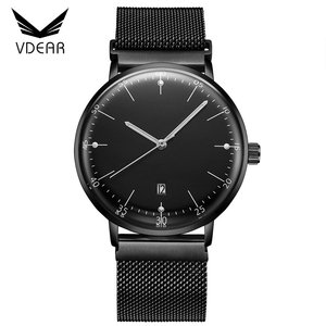 Orologio da Uomo Unico con Vetro Curvo Movimento al Quarzo Giapponese Miyota Quadrante Vuoto e Calendario Perpetuo - Product Image 2